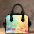 Colorful daisies and butterflies shoulder handbag