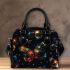 Colorful glowing butterflies shoulder handbag