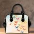 Colorful illustration of butterflies shoulder handbag