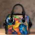 Colorful macaw in the style shoulder handbag
