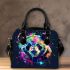 Colorful panda in the style of graffiti shoulder handbag