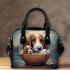 Curious canine timekeeper shoulder handbag