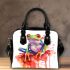 Cute adorable cartoon red eyed tree frog shoulder handbag