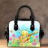 cute bee and music notes with electric guitar Shoulder Handbag