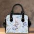 Cute bunny and flowers shoulder handbag