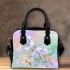 Cute butterfly surrounded by pastel flowers shoulder handbag