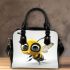 Cute cartoon bee with big eyes shoulder handbag