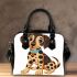 Cute cartoon dog shoulder handbag