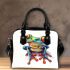 Cute cartoon frog shoulder handbag