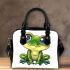 Cute cartoon frog with big eyes shoulder handbag