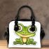 Cute cartoon frog with big eyes shoulder handbag