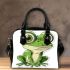 Cute cartoon frog with big eyes shoulder handbag