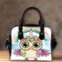 Cute cartoon owl with big eyes shoulder handbag