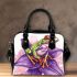 Cute little green tree frog with red eyes shoulder handbag