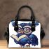 Cute owl teacher with a book and glasses shoulder handbag