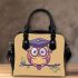 Cute owl wearing glasses and a graduation hat shoulder handbag