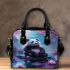 Cute panda sitting on a stone shoulder handbag