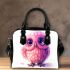 Cute pink owl cartoon character clip art shoulder handbag