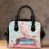 Cute pink owl sitting on top of the car shoulder handbag