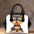 Cute yorkshire terrier dog cartoon shoulder handbag