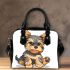 Cute yorkshire terrier dog cartoon shoulder handbag