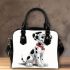 Dalmation puppy with black spots shoulder handbag