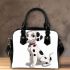Dalmation puppy with black spots shoulder handbag