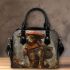 Dashhund mushroom and draem catcher shoulder handbag