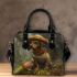 Dashhund mushroom and draem catcher shoulder handbag