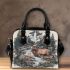 Deer and forest in the style of naturalistic bird portraits shoulder handbag