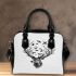 Deer head with birds shoulder handbag