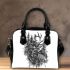 Deer with large antlers in the forest shoulder handbag