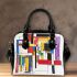 Drawing of an abstract composition shoulder handbag