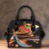 Fish in the style of kandinsky shoulder handbag