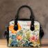 Floral Symphony on Sheet Music Shoulder Handbag