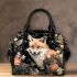 Fox Amidst Blooming Wildflowers Shoulder Handbag