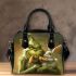 Grinchy smile and dancing rabbit shoulder handbag