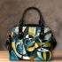 Guitar and wine glass cubism style painting shoulder handbag