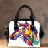Horse head in the style of simple shapes shoulder handbag