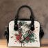 Horse head watercolor and ink splashes shoulder handbag