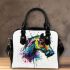 Horse head watercolor splashes shoulder handbag