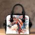 Horse with indian feather headdress shoulder handbag