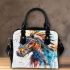 Horse with indian feather headdress shoulder handbag