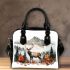 Majestic stag with antlers shoulder handbag