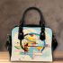 Modern painting in the style shoulder handbag