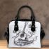 music note and guitar and rose with green leaf and koi fish Shoulder Bag
