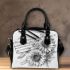 Music note and Piano and Sunflower and Betta Fish Shoulder Bag