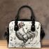 music note and rooster chicken play guitar Shoulder Bag