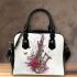 Music notes and saxophone and rose and butterfly Shoulder Bag