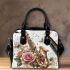 Music notes and saxophone and rose and butterfly Shoulder Bag